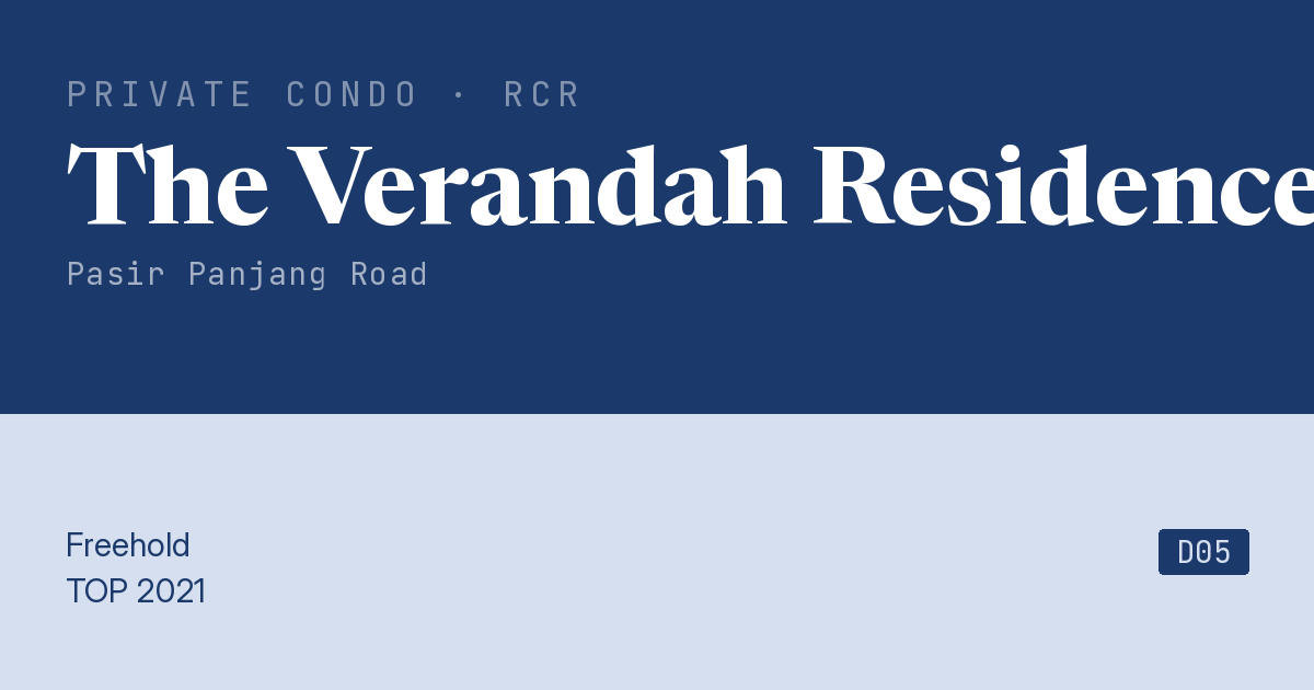 The Verandah Residences Resale | Price, Transactions, Rental & Analysis