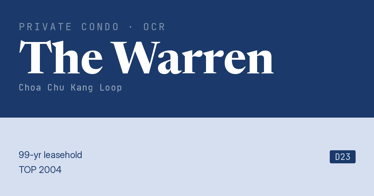 The Warren Resale | Price, Transactions, Rental & Analysis