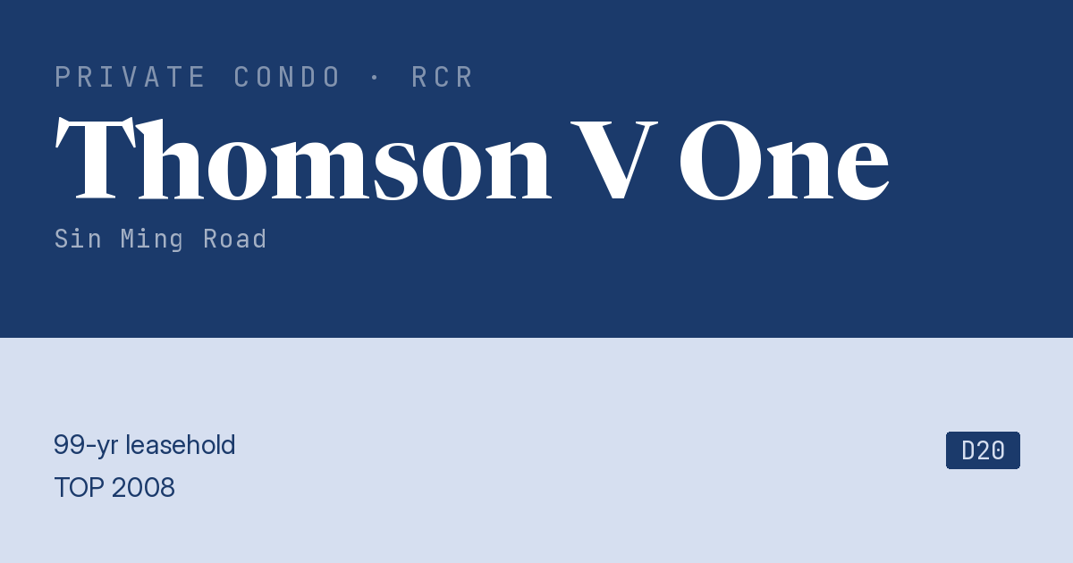 Thomson V One Resale | Price, Transactions, Rental & Analysis
