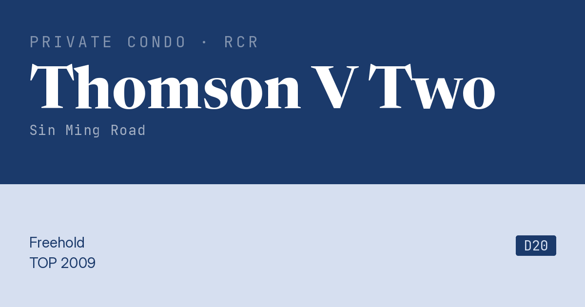 Thomson V Two Resale | Price, Transactions, Rental & Analysis