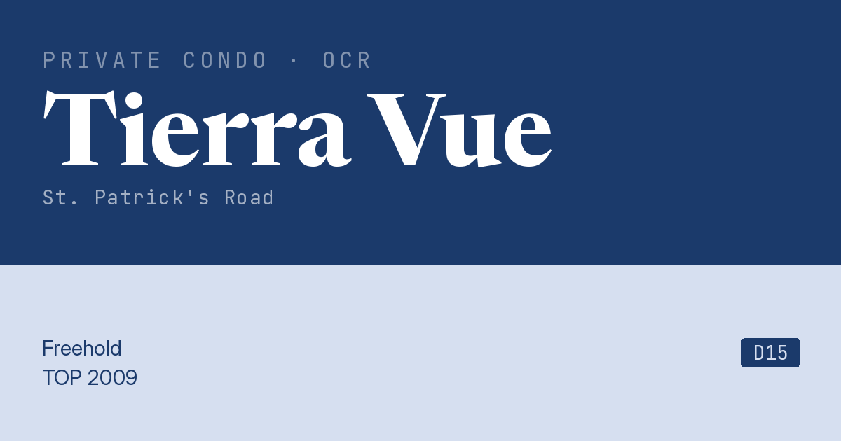 Tierra Vue Resale | Price, Transactions, Rental & Analysis