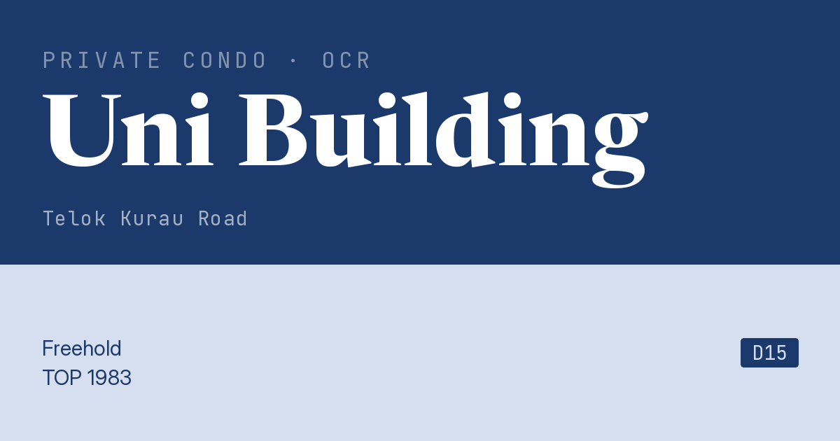 Uni Building Resale | Price, Transactions, Rental & Analysis