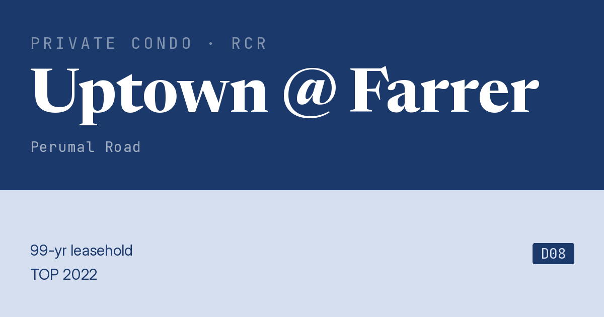 Uptown @ Farrer Resale | Price, Transactions, Rental & Analysis