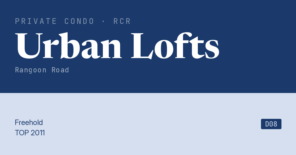 Urban Lofts Resale | Price, Transactions, Rental & Analysis