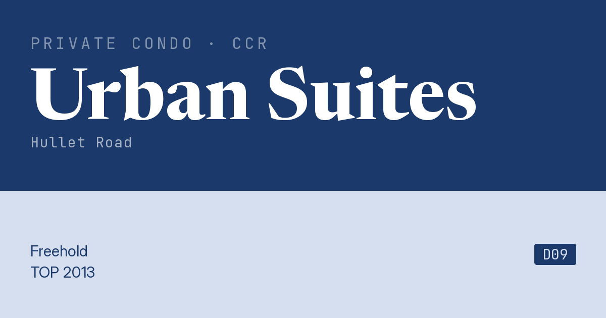 Urban Suites Resale | Price, Transactions, Rental & Analysis