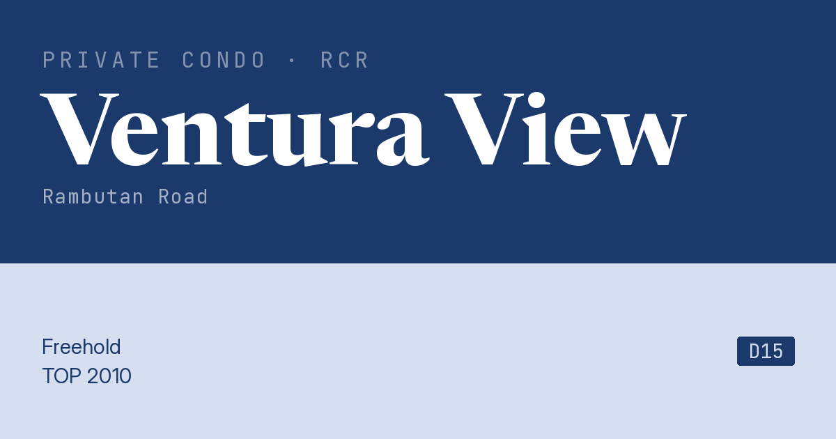 Ventura View Resale | Price, Transactions, Rental & Analysis