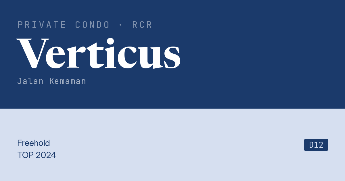 Verticus Resale | Price, Transactions, Rental & Analysis