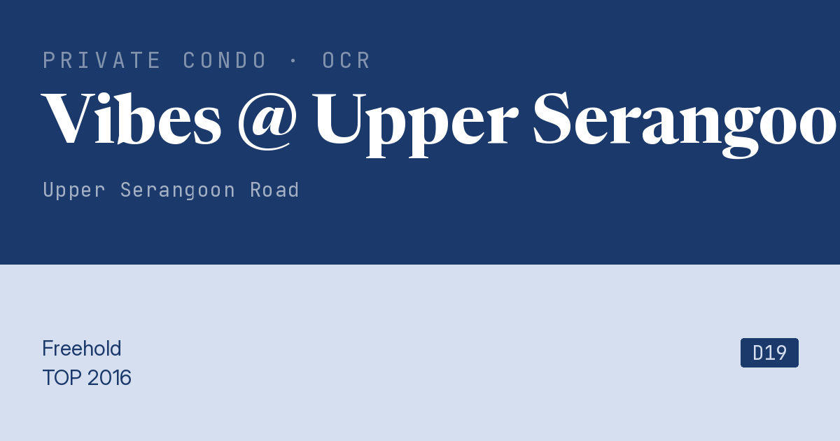 Vibes @ Upper Serangoon Resale | Price, Transactions, Rental & Analysis