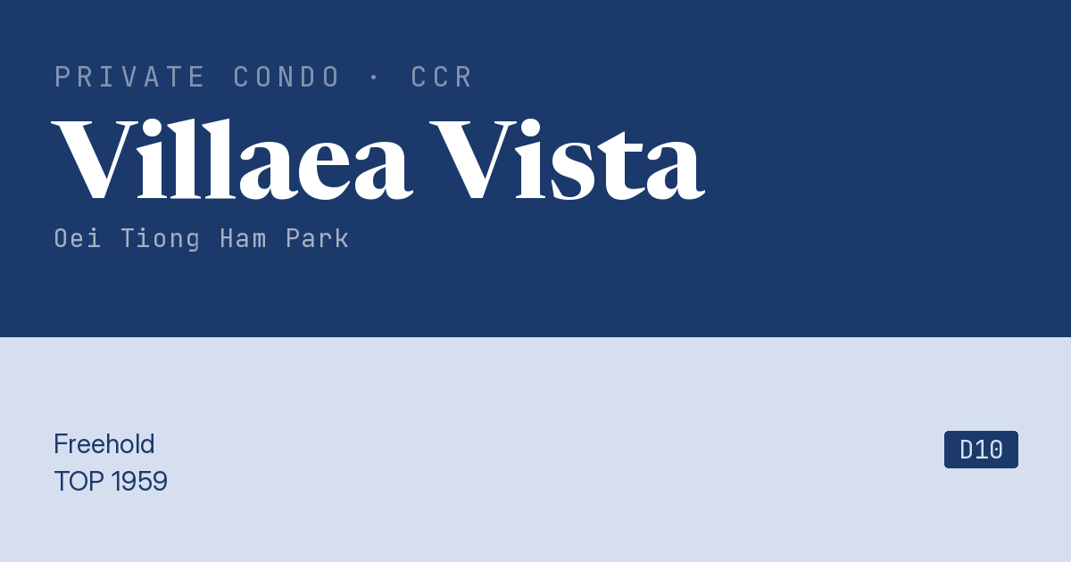 Villaea Vista Resale | Price, Transactions, Rental & Analysis