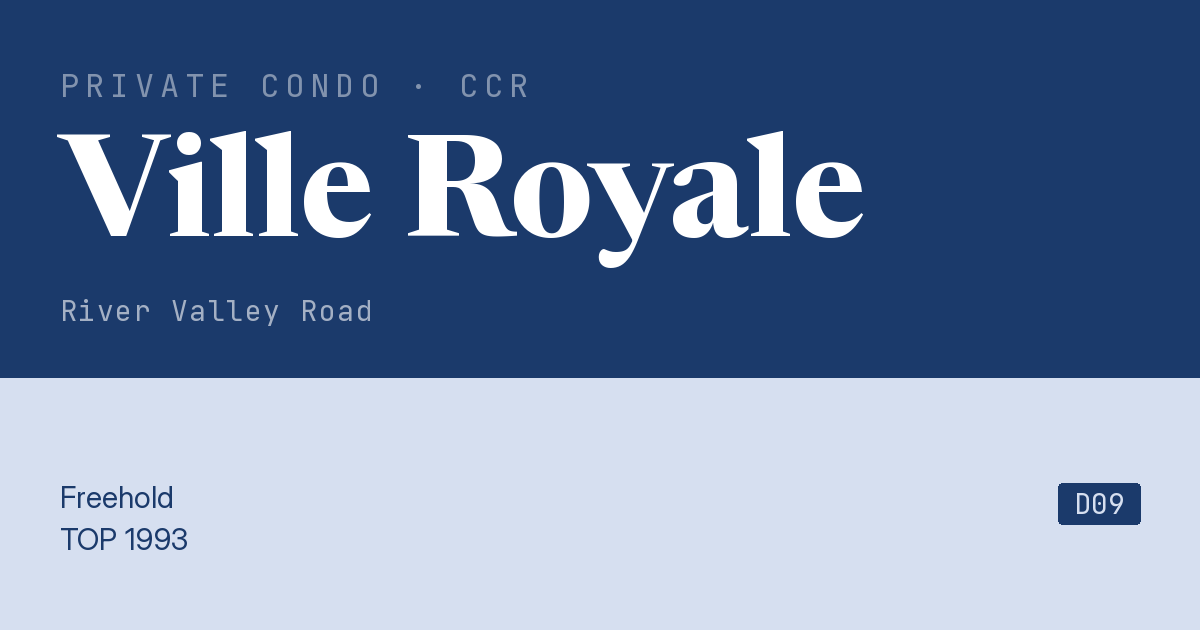 Ville Royale Resale | Price, Transactions, Rental & Analysis