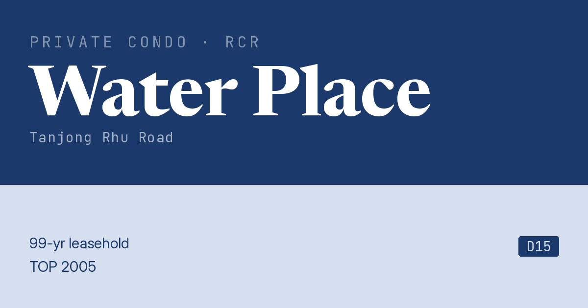Water Place Resale | Price, Transactions, Rental & Analysis