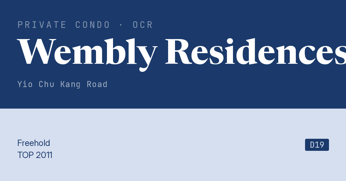 Wembly Residences Resale | Price, Transactions, Rental & Analysis
