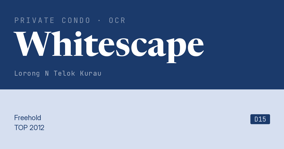 Whitescape Resale | Price, Transactions, Rental & Analysis