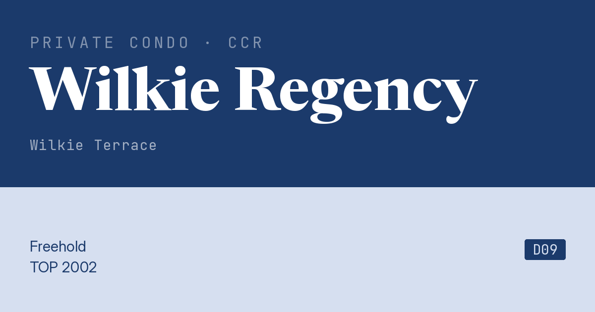 Wilkie Regency Resale | Price, Transactions, Rental & Analysis