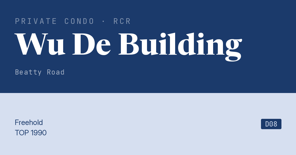 Wu De Building Resale | Price, Transactions, Rental & Analysis