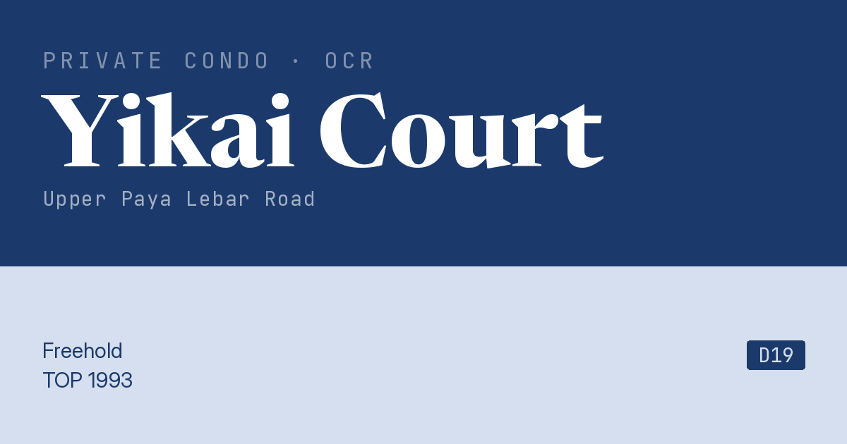 Yikai Court Resale | Price, Transactions, Rental & Analysis