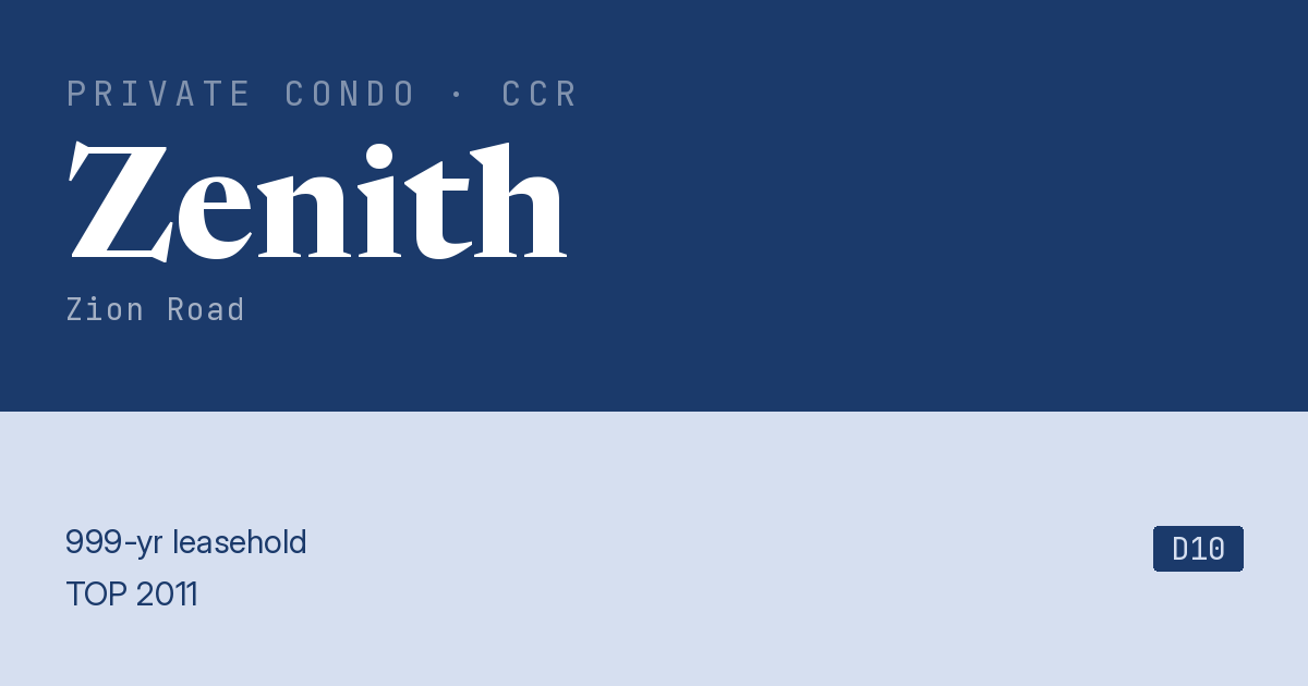 Zenith Resale | Price, Transactions, Rental & Analysis