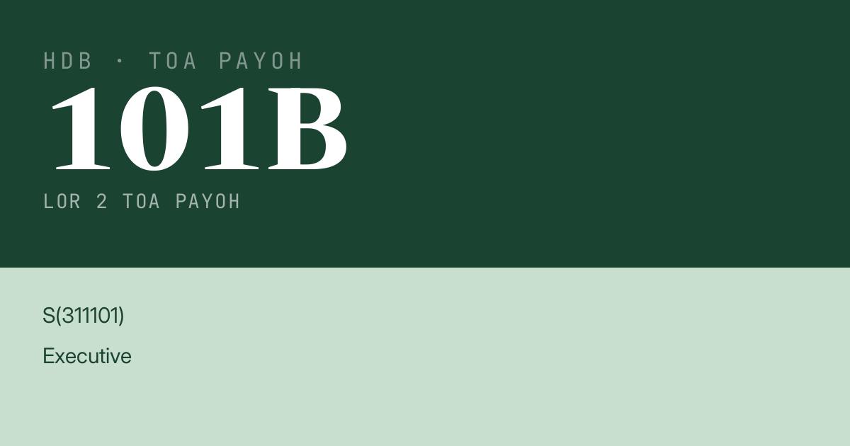 Blk 101B Lor 2 Toa Payoh HDB Resale | Price, Transactions & Rental Data