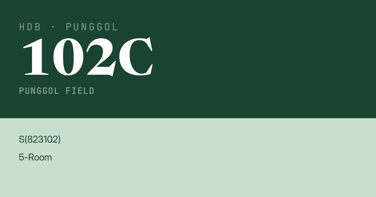 Blk 102C Punggol Field HDB Resale | Price, Transactions & Rental Data