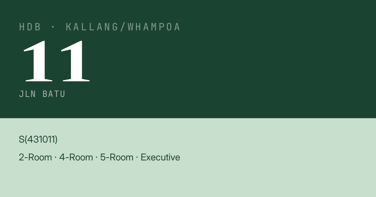 Blk 11 Jln Batu HDB Resale | Price, Transactions & Rental Data