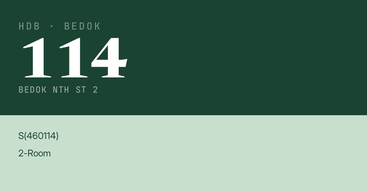 Blk 114 Bedok Nth St 2 HDB Resale | Price, Transactions & Rental Data