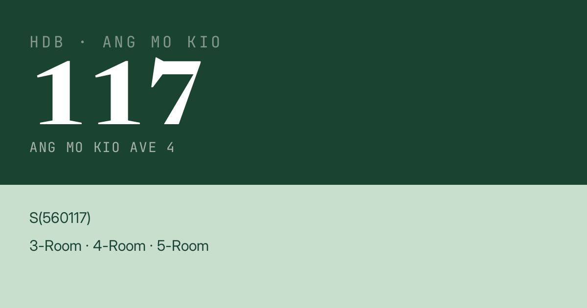 Blk 117 Ang Mo Kio Ave 4 HDB Resale | Price, Transactions & Rental Data