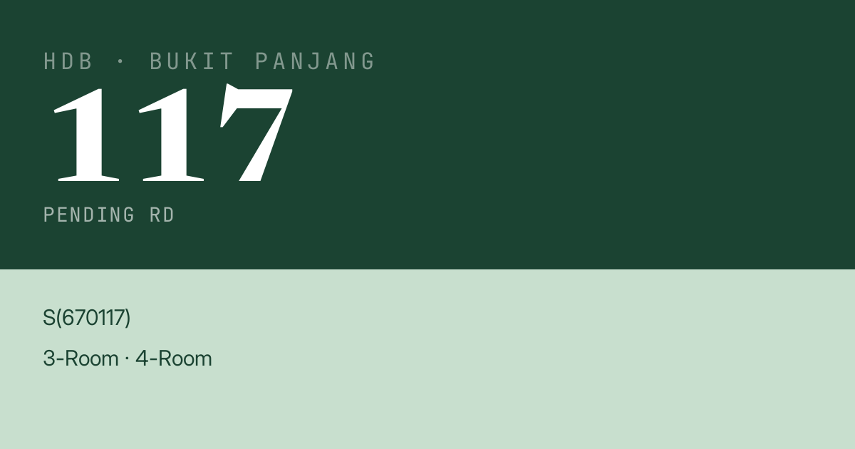 Blk 117 Pending Rd HDB Resale | Price, Transactions & Rental Data