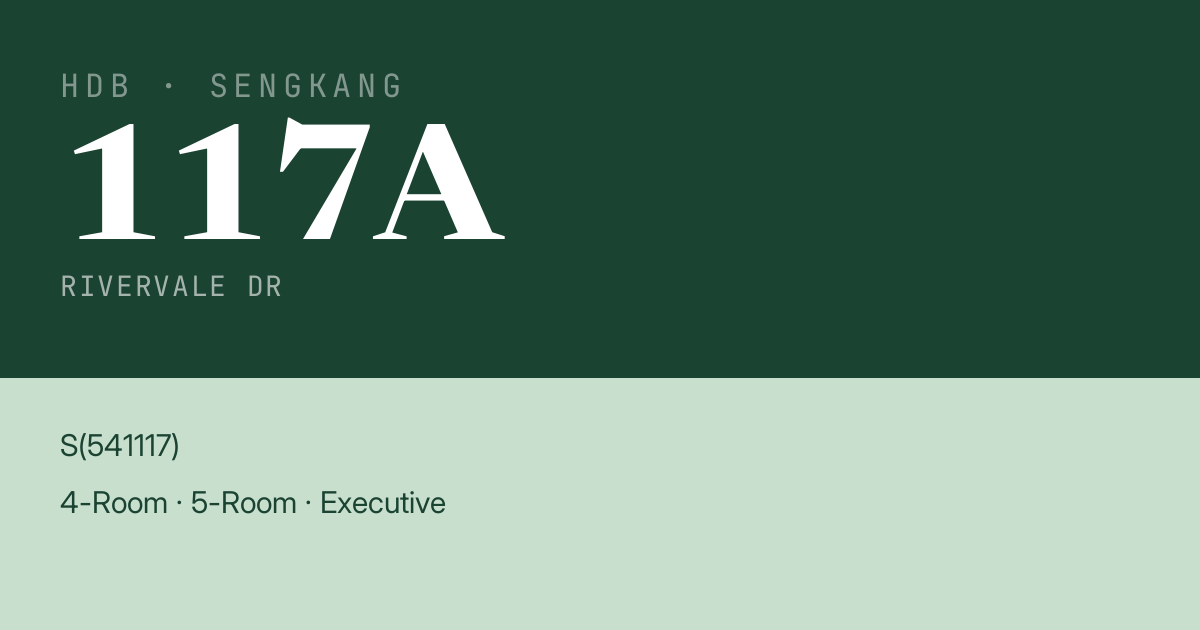 Blk 117A Rivervale Dr HDB Resale | Price, Transactions & Rental Data