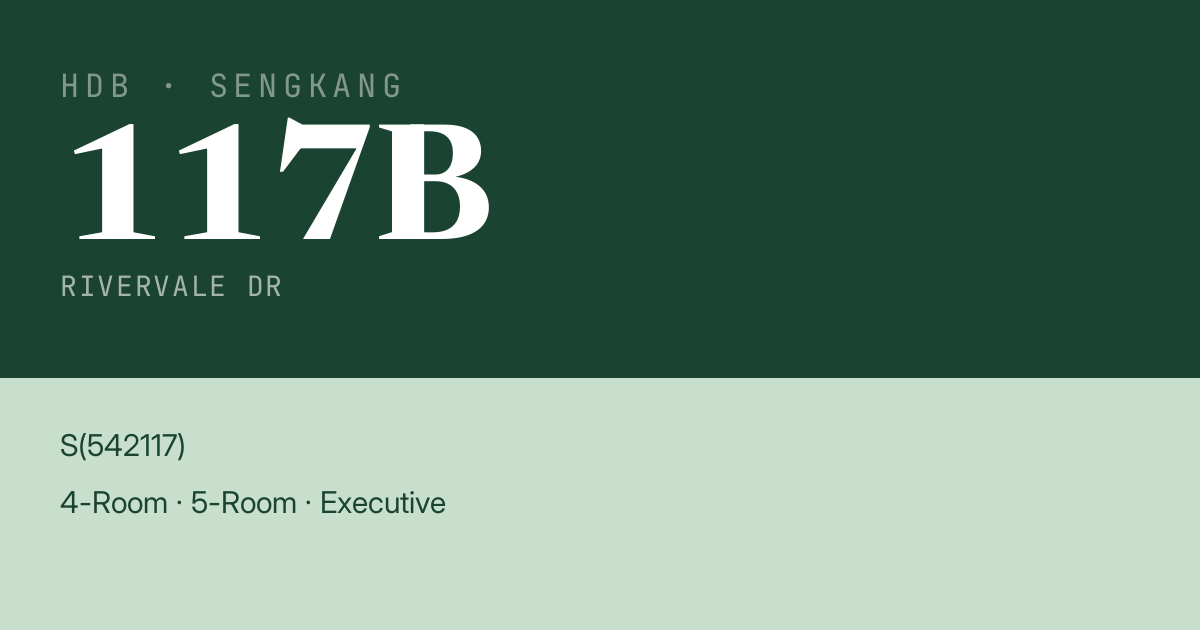 Blk 117B Rivervale Dr HDB Resale | Price, Transactions & Rental Data