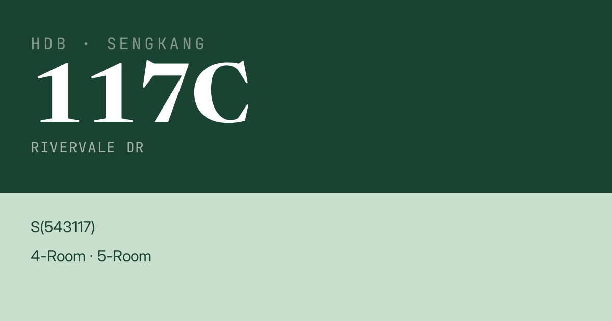 Blk 117C Rivervale Dr HDB Resale | Price, Transactions & Rental Data