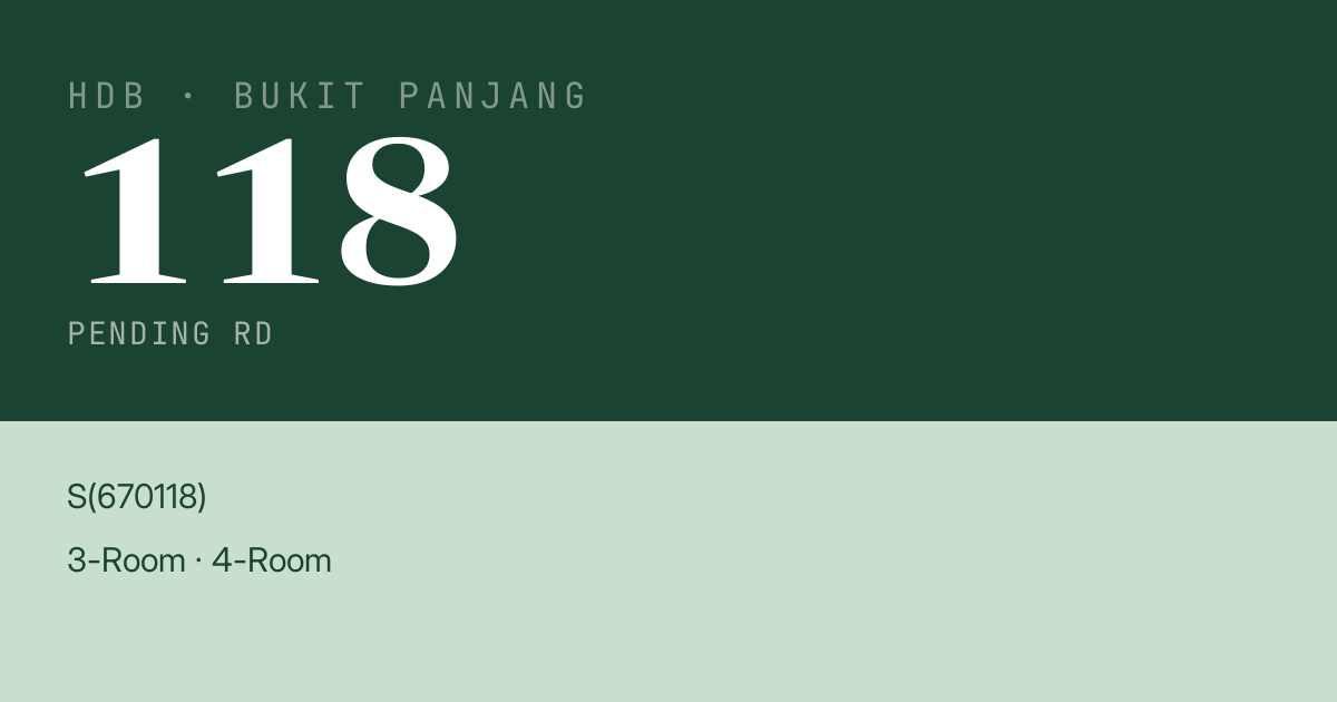 Blk 118 Pending Rd HDB Resale | Price, Transactions & Rental Data