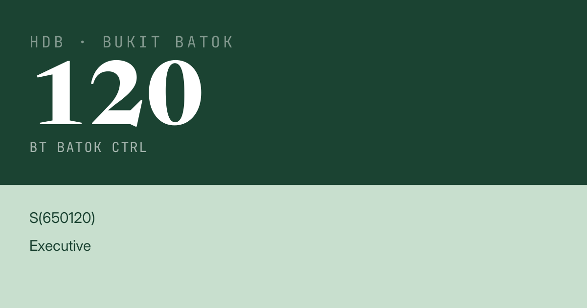 Blk 120 Bt Batok Ctrl HDB Resale | Price, Transactions & Rental Data