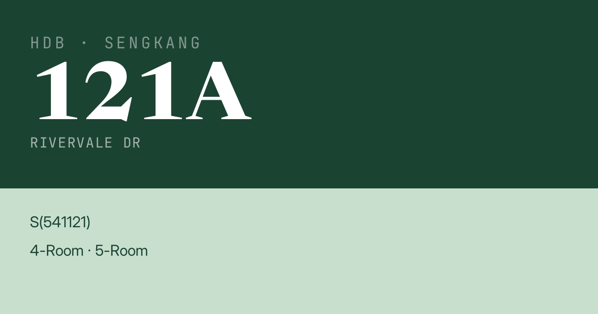 Blk 121A Rivervale Dr HDB Resale | Price, Transactions & Rental Data