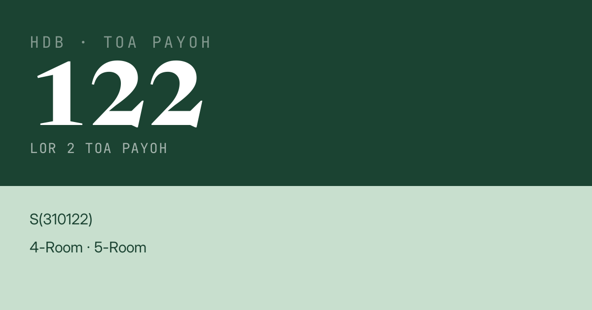 Blk 122 Lor 2 Toa Payoh HDB Resale | Price, Transactions & Rental Data