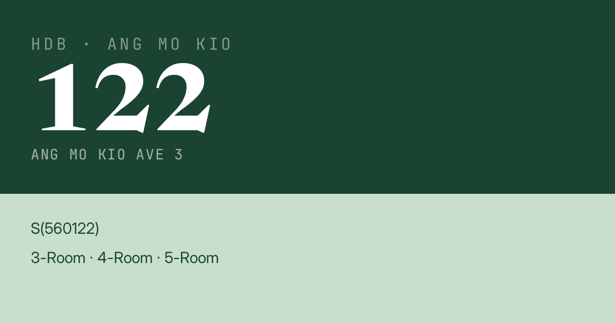 Blk 122 Ang Mo Kio Ave 3 HDB Resale | Price, Transactions & Rental Data