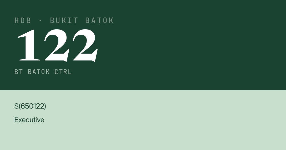 Blk 122 Bt Batok Ctrl HDB Resale | Price, Transactions & Rental Data