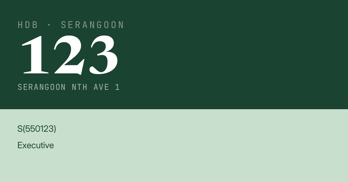 Blk 123 Serangoon Nth Ave 1 HDB Resale | Price, Transactions & Rental Data