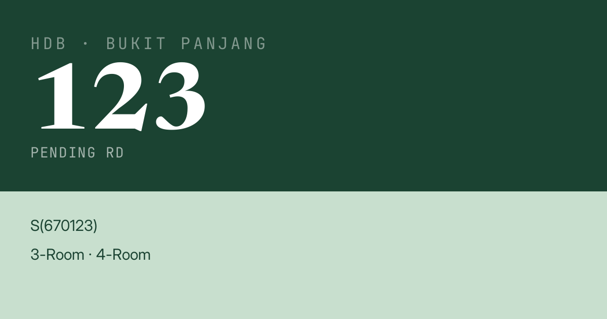 Blk 123 Pending Rd HDB Resale | Price, Transactions & Rental Data
