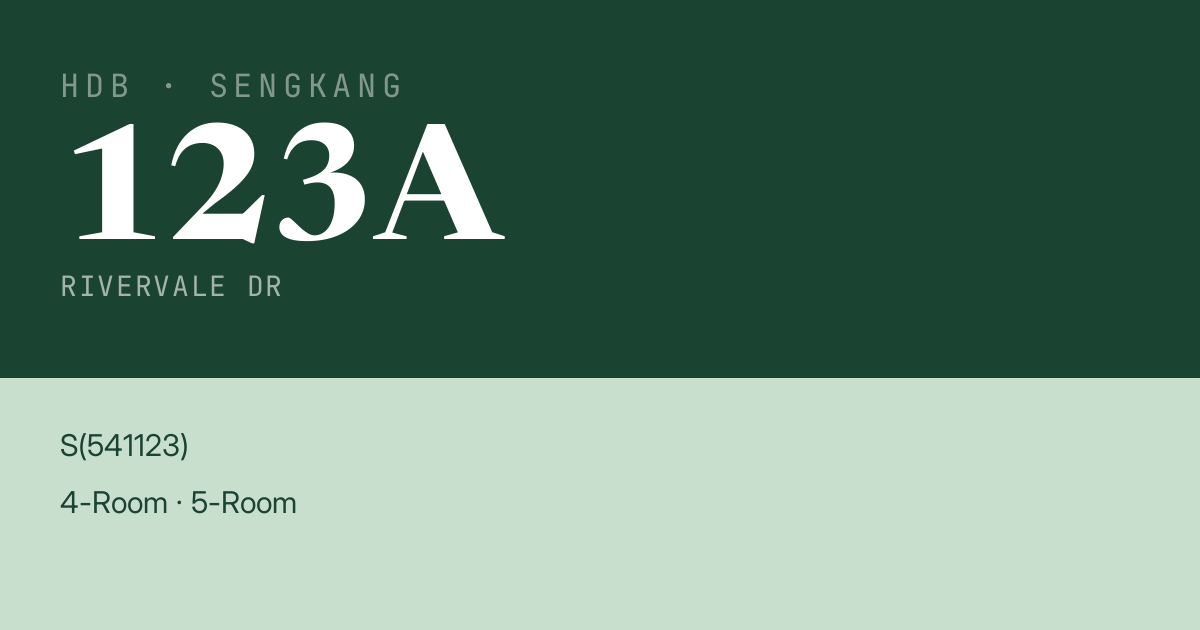 Blk 123A Rivervale Dr HDB Resale | Price, Transactions & Rental Data