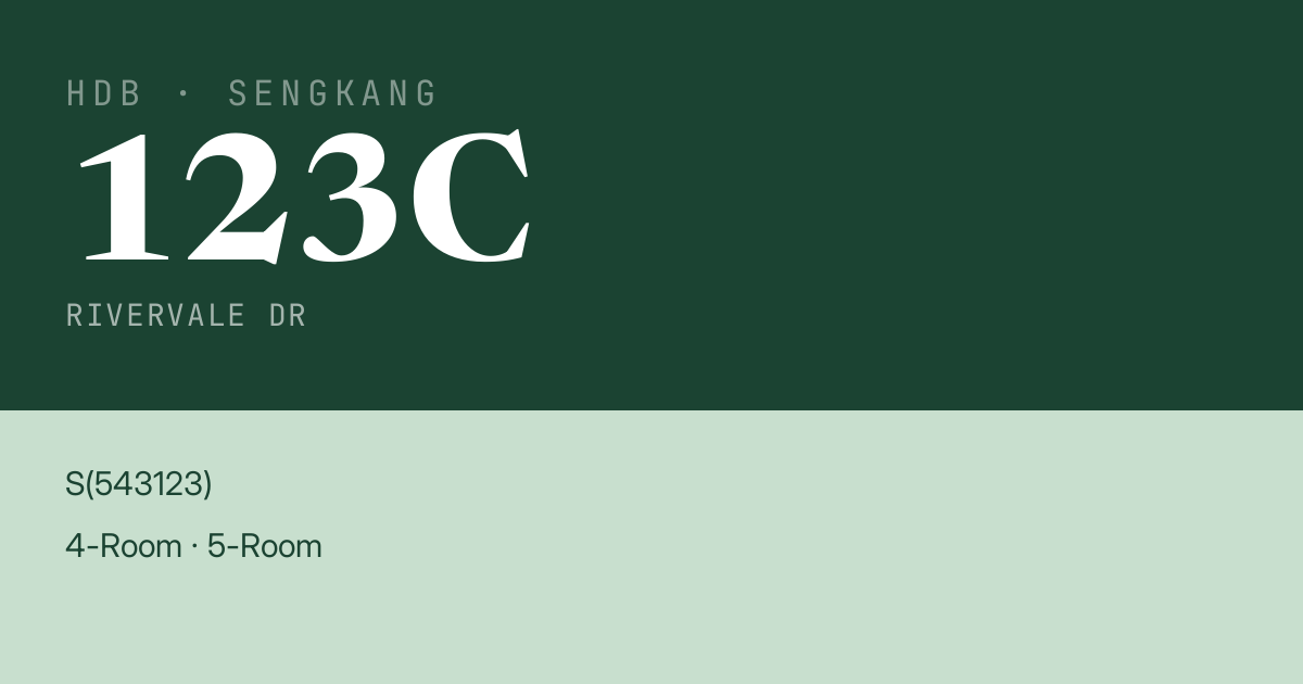 Blk 123C Rivervale Dr HDB Resale | Price, Transactions & Rental Data