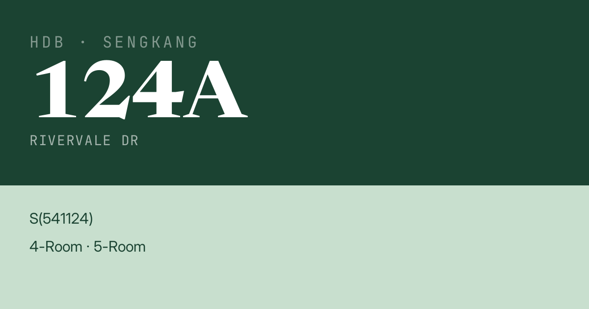 Blk 124A Rivervale Dr HDB Resale | Price, Transactions & Rental Data