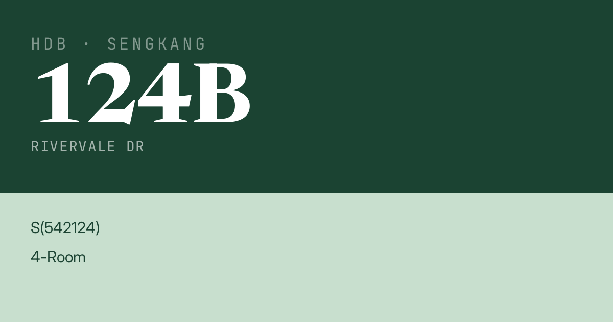 Blk 124B Rivervale Dr HDB Resale | Price, Transactions & Rental Data