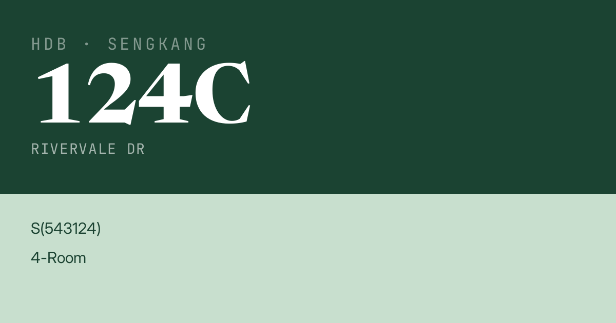 Blk 124C Rivervale Dr HDB Resale | Price, Transactions & Rental Data