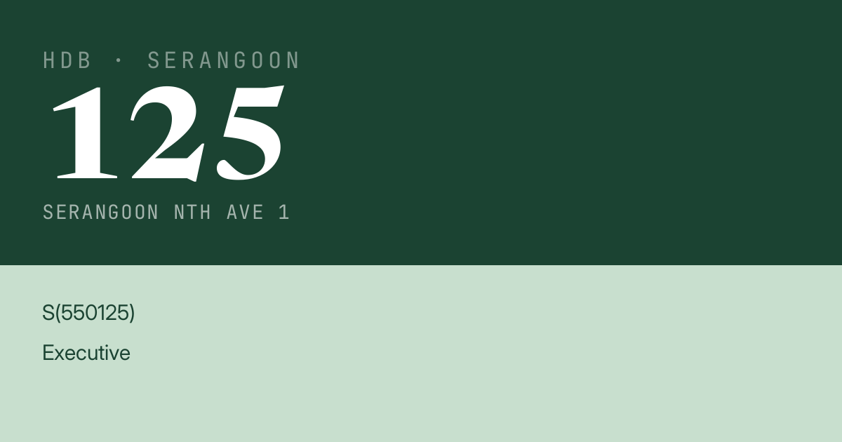 Blk 125 Serangoon Nth Ave 1 HDB Resale | Price, Transactions & Rental Data