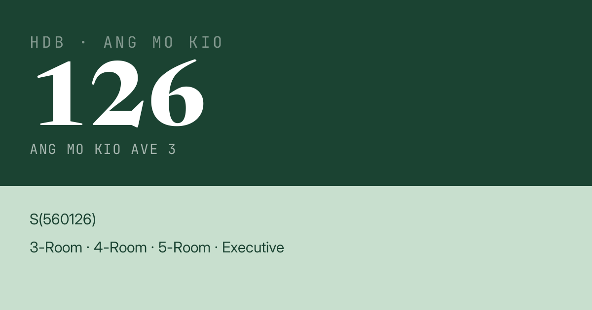 Blk 126 Ang Mo Kio Ave 3 HDB Resale | Price, Transactions & Rental Data