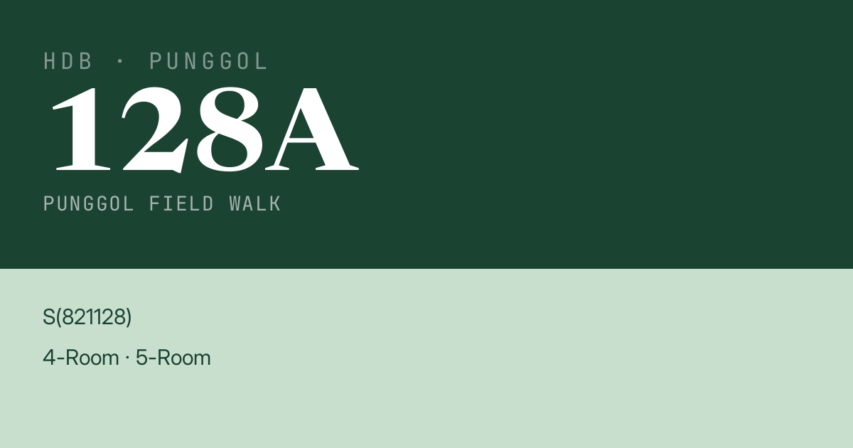 Blk 128A Punggol Field Walk HDB Resale | Price, Transactions & Rental Data
