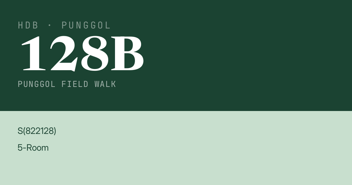Blk 128B Punggol Field Walk HDB Resale | Price, Transactions & Rental Data