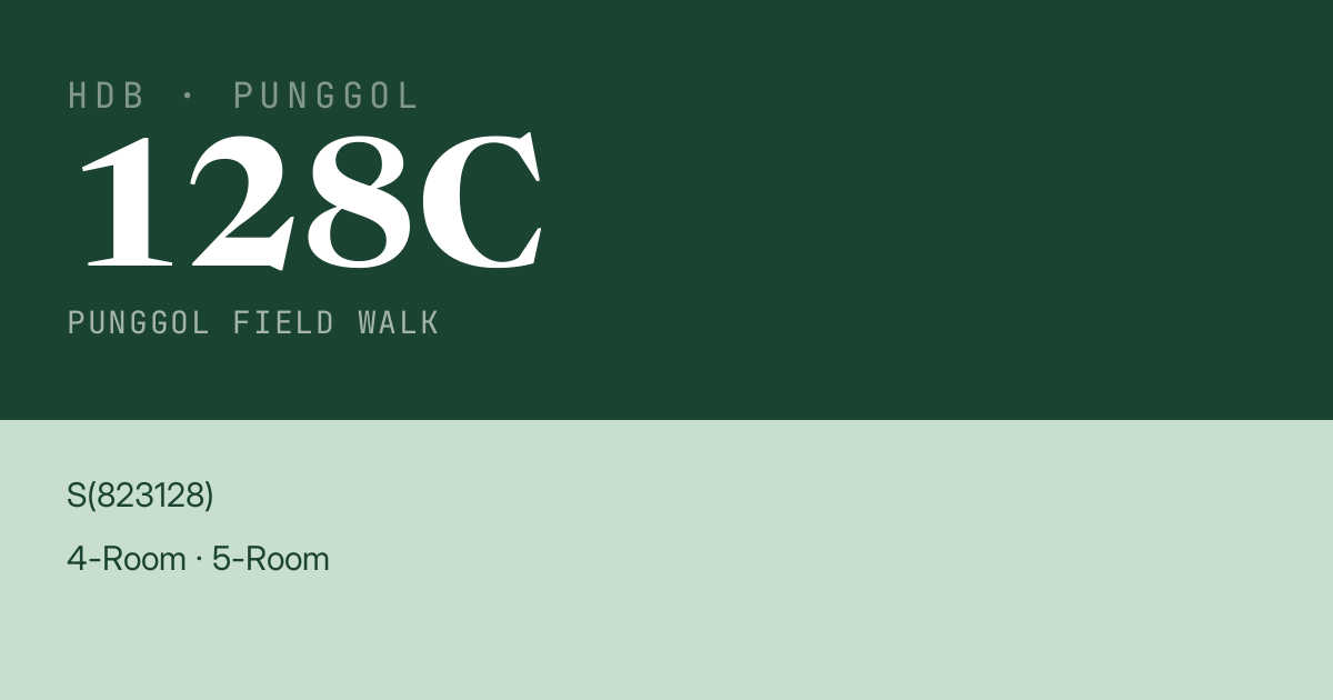 Blk 128C Punggol Field Walk HDB Resale | Price, Transactions & Rental Data