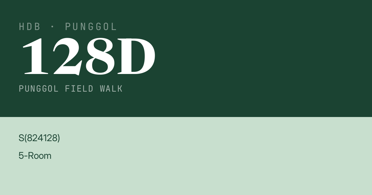 Blk 128D Punggol Field Walk HDB Resale | Price, Transactions & Rental Data