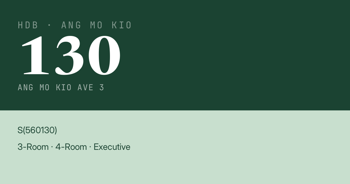 Blk 130 Ang Mo Kio Ave 3 HDB Resale | Price, Transactions & Rental Data